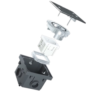 Лючок IP44 с розеткой в комплекте, латунь, фото 3