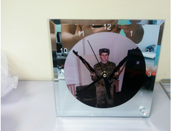 Печать на квадратных часах (Зеркало)