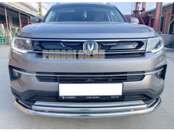 Защита переднего бампера двойная d60/42 для Changan CS35 Plus (2019-...)