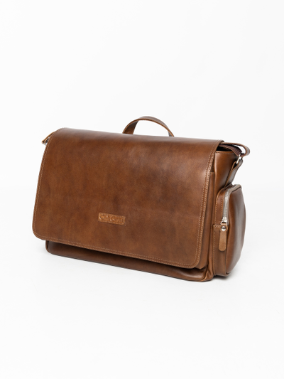 Кожаная мужская сумка Toara Premium brown (арт. 5058-63)