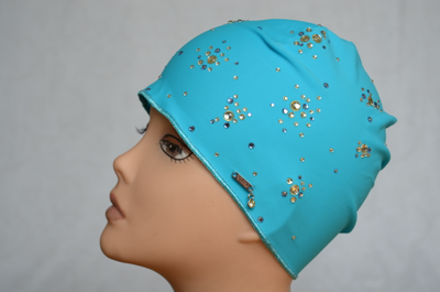 шапка женская для плавания текстильная фото