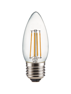 Светодиодная филаментная лампа Ecola Candle LED 6w 220v E27 2700К/4000K
