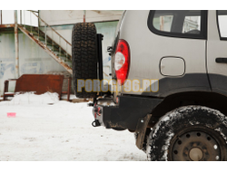 Задний силовой бампер серии Трофи на Chevrolet NIVA 2002-2020 (03.117.02)