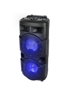 Портативная колонка FUMIKO HUSTLE подсветка микрофон и пульт черная