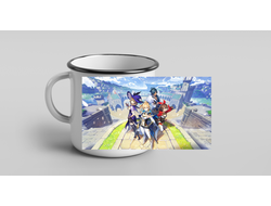 Кружка металлическая эмалированная Genshin Impact, Геншин Импакт №6