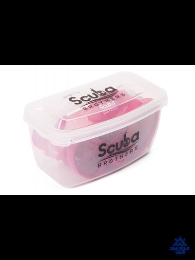 Маска для дайвинга с трубкой Scuba Brothers Flipper Pink, комплект