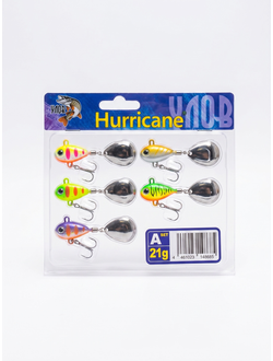 Набор тейл-спиннеров "HURRICANE" 21g #A