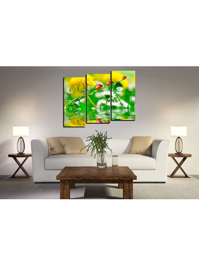 Модульная картина "Семья божьих коровок"