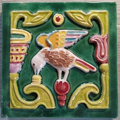 Изразцовая плитка "Древние символы" // 14*14