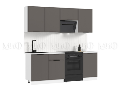 Кухня "Николь" 2.1 м МДФ (вулканический)