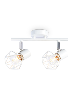 Настенно-потолочный спот в стиле лофт TR 8628/2 WH/CH белый/хром E27*2 max 40W 260*91*175