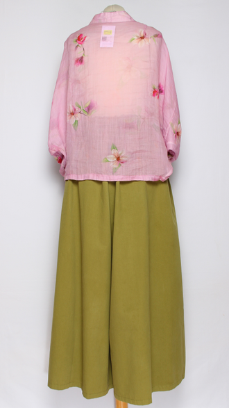 Рубашка вискоза "ЛЕТУЧАЯ МЫШЬ" розовая до р.54