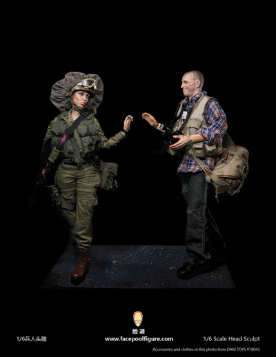 Эмоциональная женская голова (скульпт) 1/6 - Female Head Sculpt with Expression (FP-H-003) - Facepool