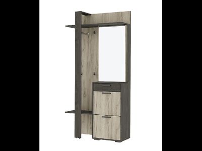 Эдинбург Прихожая *С 1000х2000х355 Железный камень/Крафт серый