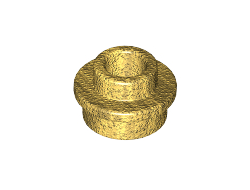 Plate, Round 1 x 1 with Open Stud, Pearl Gold (85861 / 6141499 / 6190252)