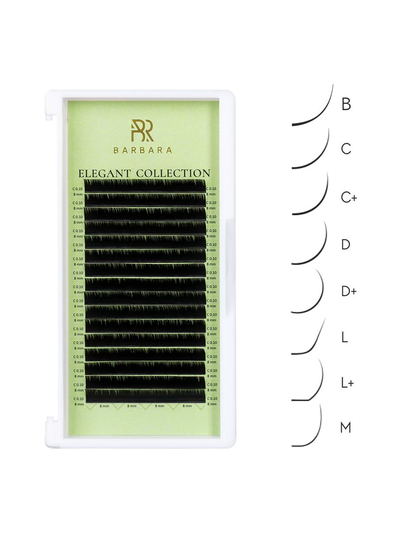 Ресницы чёрные BARBARA «ELEGANT» - Одна длина (16 линий)