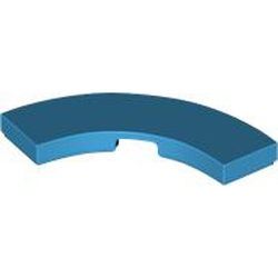Tile, Round Corner 3 x 3 Macaroni, Dark Azure (79393 6451474)