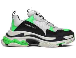 Balenciaga Triple S Trainer White Green Fluo