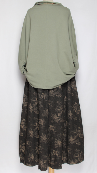 Джемпер Бохо "Хлопок хомут роза" хаки, голубой, бежевый до р.56