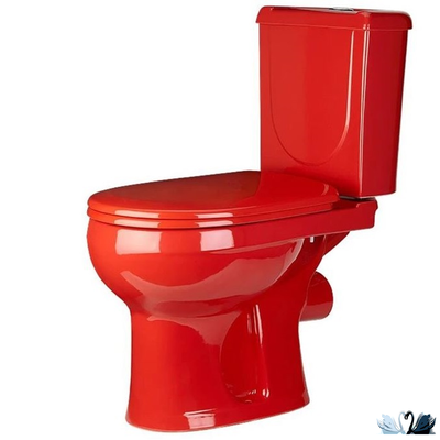 Унитаз с бачком Оскольская керамика Ирида, красный, Стандарт (сиденье арматура УКЛАД)