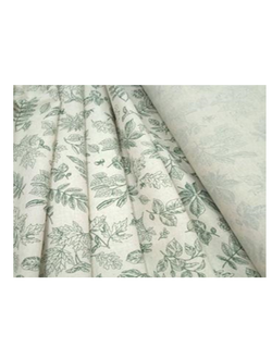 Ткань льняная "Вальс листьев на полуваре "