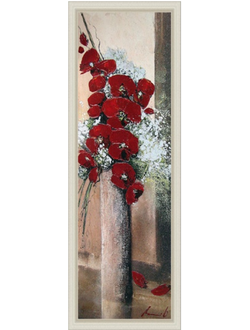 картина  в раме 33х95 см  Olivier Tramoni - Bouquet d'Orchidees Rouges