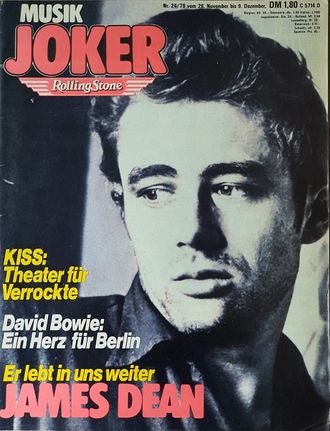 Music Joker Magazine Dezember 1979 James Dean, Kiss, Иностранные музыкальные журналы, Intpressshop