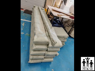 Помост для пауэрлифтинга 2,5х2,5х0,1м (Соревновательный), амортизаторы 8шт 0,5 х 0,5 х 0,04 м DNN