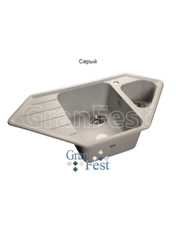 Керамическая мойка Granfest Гранфест CORNER GF-C950E 2 секционная мойка с отверстием под смеситель