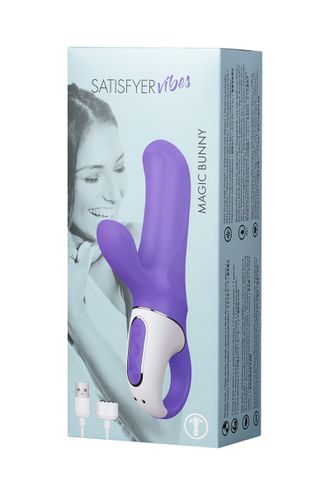 EE73-826-1017 НЕРЕАЛИСТИЧНЫЙ ВИБРАТОР SATISFYER VIBES MAGIC BUNNY, СИЛИКОН, ФИОЛЕТОВЫЙ, 17,7 СМ