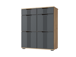 Спальня ЭМИЛИЯ - Комод ЭЛ-20 Дуб Крафт золотой/Графит