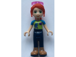 Friends Mia - Dark Blue Trousers, Lime Top, Red Hair, Sunglasses, n/a (frnd328)