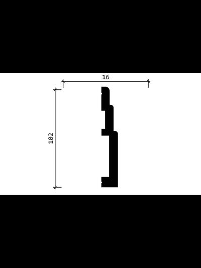 Напольный плинтус Decor-Dizayn DD704, для покраски, влагостойкий, ударопрочный, 2 метра