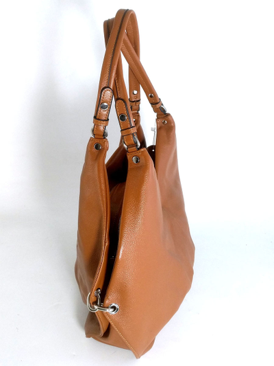 (АРТИКУЛ: 10116/1/5) СУМКА БОЛЬШАЯ, НАТУРАЛЬНАЯ КОЖА, РЫЖАЯ, ТРИ ОТДЕЛЕНИЯ, РУЧКИ ЧЕРЕЗ ПЛЕЧО