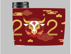 Термокружка с символикой "Быка" №5