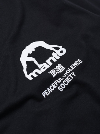 Лонгслив Manto longsleeve Society Black черный фото логотипа