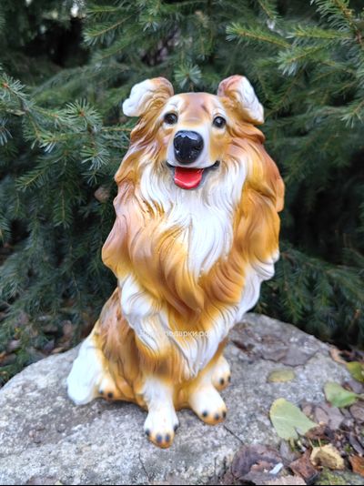 КОЛЛИ - садовая фигура 35*21см  1,3кг   экологичный полистоун Россия  1877/012210* Не боится влаги и перепадов температур.