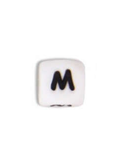 Силиконовый кубик 12 мм с буквой М