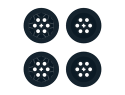 !АНАЛОГ! Wheels /  62' rims Black, BLACK (WHL5)