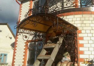 Козырек кованый цена - Арт 013