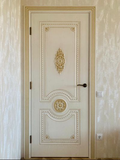 VFD. GRETA/ BIANCO CLASSIC PG. ГРЕТА/ БЬЯНКО КЛАССИК-ПАТИНА ЗОЛОТО. ПОЛОТНО ГЛУХОЕ