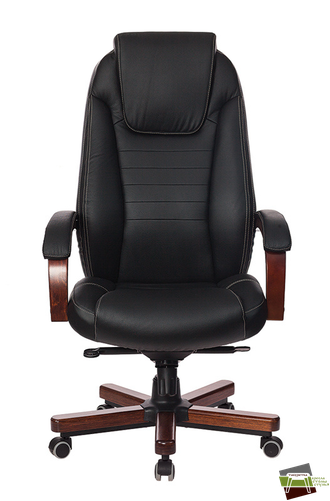 Кресло руководителя Бюрократ T-9923WALNUT черная кожа крестовина металл/дерево