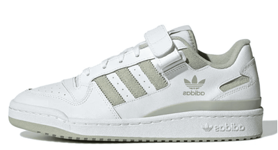 Adidas Forum Low 84 (Белые с зеленым) сбоку