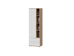 Гостиная ХИЛТОН - Шкаф для посуды Дуб Крафт золотой/Белый матовый