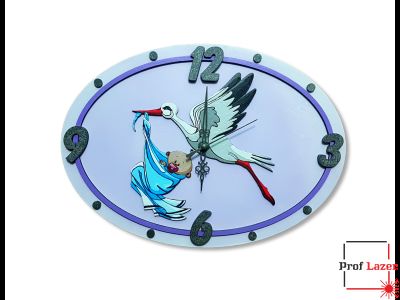 Часы настенные "Аист и младенец"