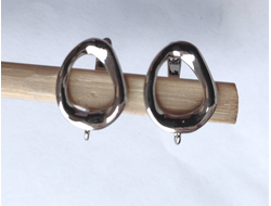 Швензы форма № 11  покрытие  родий 1 пара  цвет серебро