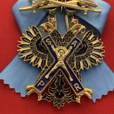 Орден Святого Андрея Первозванного с мечами, с бантом из муаровой ленты. Полноразмерная копия LUX! Лот № 50.