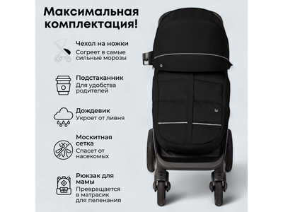 Детская коляска BUBAGO Bass Черный