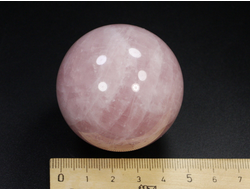 Шар Кварц розовый, Бразилия (49 мм, 166 г) №24481