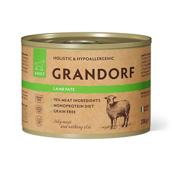 Grandorf (Грандорф) влажный корм (консерва) для собак паштет из ягненка, 200 г
